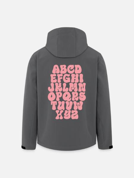 Buchstaben ABC Alphabet - Recycelte Männer Softshell-Jacke von Stanley/Stella - Schwarz
