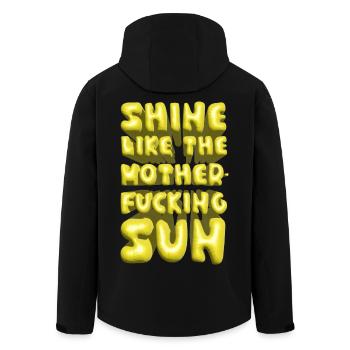 shine like the motherfucking sun sommer lettering - Recycelte Männer Softshell-Jacke von Stanley/Stella - Schwarz - Hinten - AI Model Male 185 light (185cm)