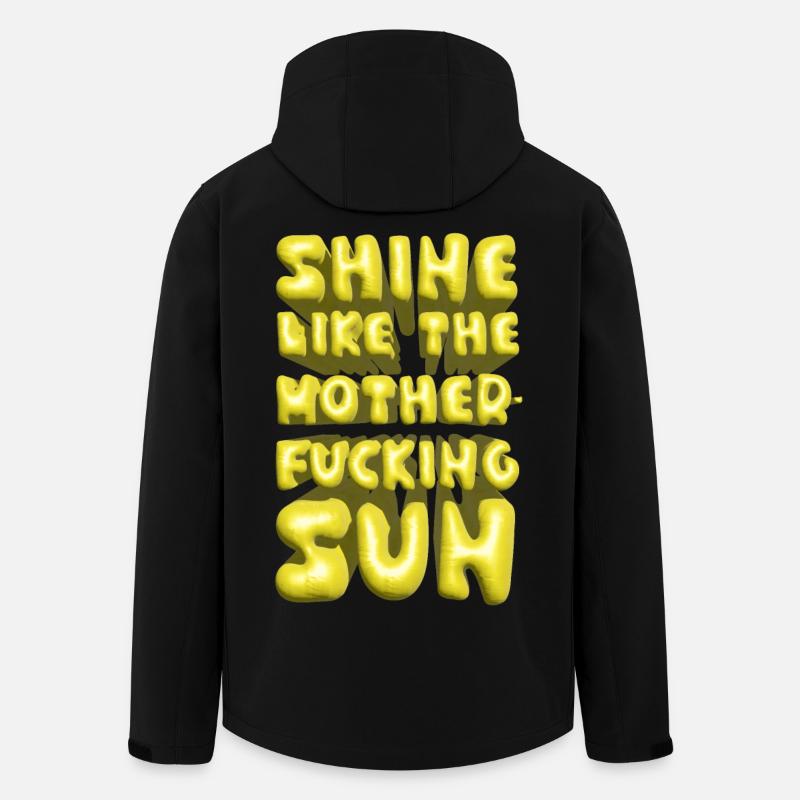 shine like the motherfucking sun sommer lettering - Recycelte Männer Softshell-Jacke von Stanley/Stella - Schwarz