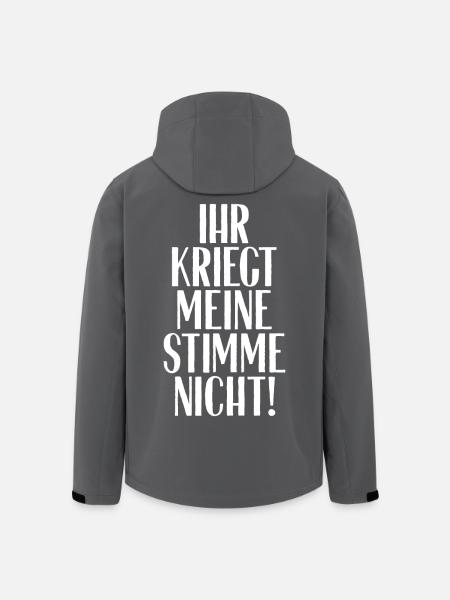 Meine Stimme - Recycelte Männer Softshell-Jacke von Stanley/Stella - Schwarz