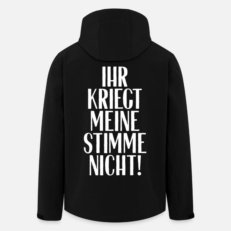 Meine Stimme - Recycelte Männer Softshell-Jacke von Stanley/Stella - Schwarz