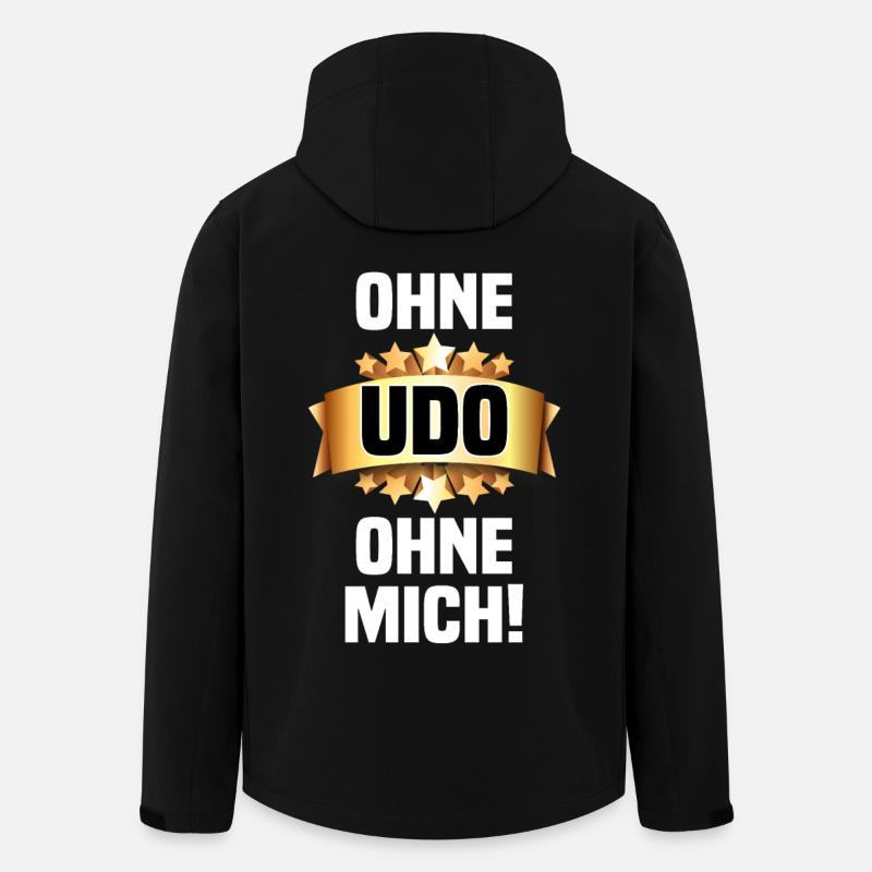 Without Udo - Without me! - Men’s Recycled Softshell Jacket by Stanley/Stella - black