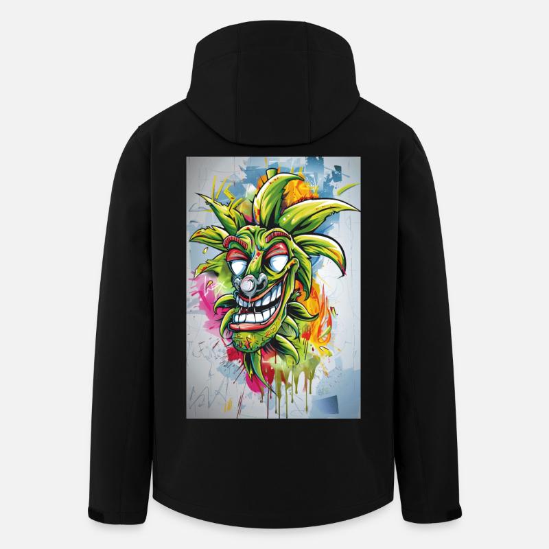 Graffiti Jester Ananas - Recycelte Männer Softshell-Jacke von Stanley/Stella - Schwarz