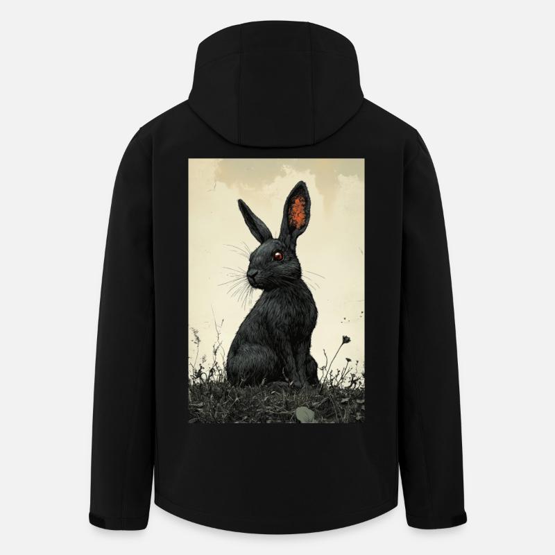 Night rabbit in the fog - Men’s Recycled Softshell Jacket by Stanley/Stella - black