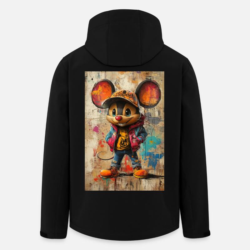 Graffiti Maus Streetwear - Recycelte Männer Softshell-Jacke von Stanley/Stella - Schwarz