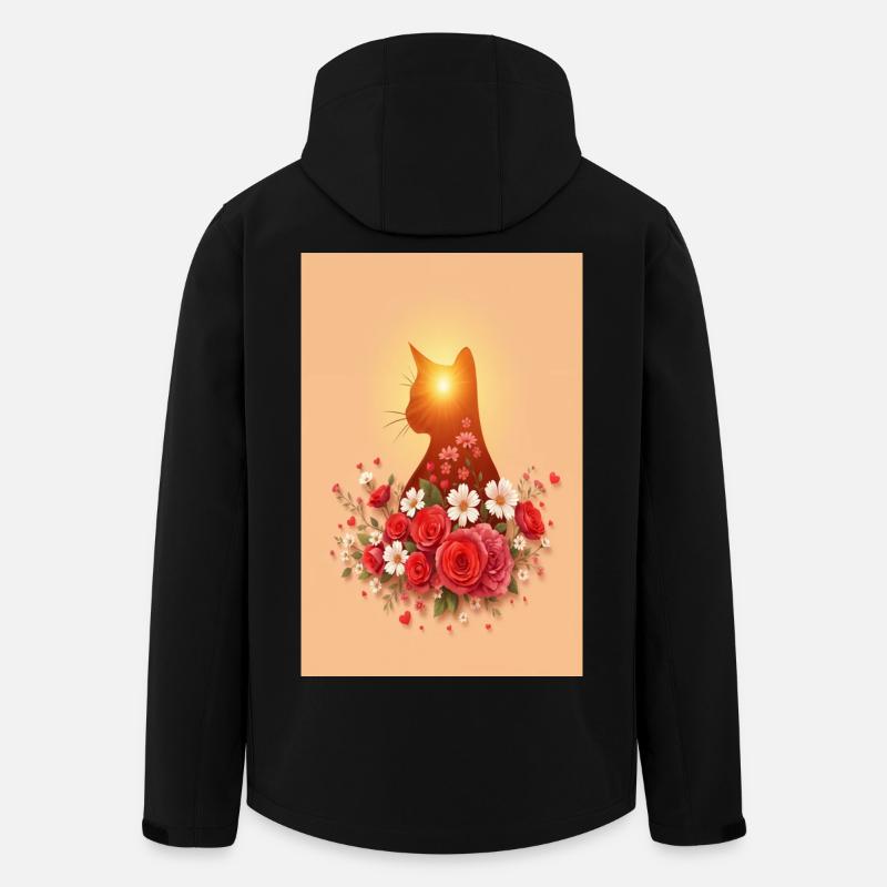 Chat aux roses - Veste softshell homme en polyester recyclé Stanley/Stella - noir