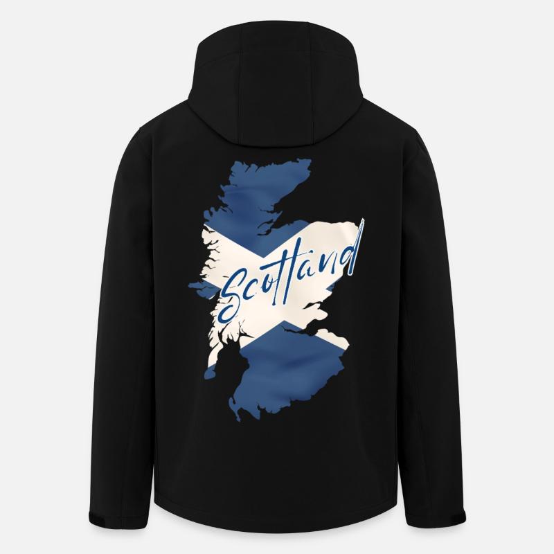 Drapeau de l’Ecosse, fierté écossaise - Veste softshell homme en polyester recyclé Stanley/Stella - noir