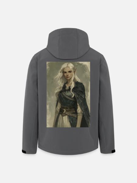 Poster Illustration Elf Woman - Men’s Recycled Softshell Jacket by Stanley/Stella - black