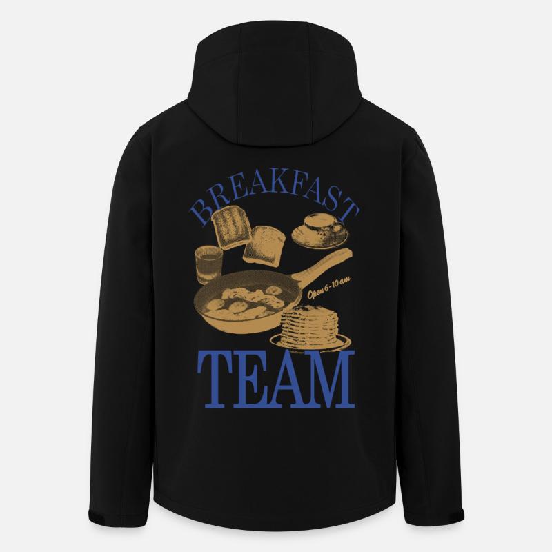 Breakfast Team – Retro Breakfast Motif - Men’s Recycled Softshell Jacket by Stanley/Stella - black