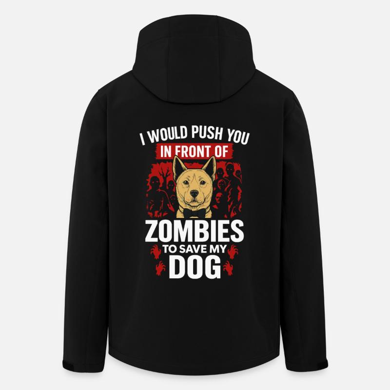 I'd Save You From Zombies – Dog Love - Men’s Recycled Softshell Jacket by Stanley/Stella - black