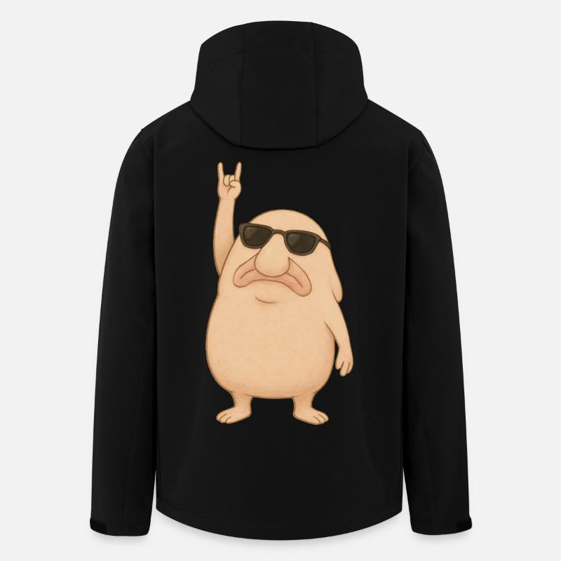 Blobfish Rocks - Men’s Recycled Softshell Jacket by Stanley/Stella - black