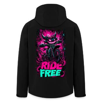 Demon Ride - Men’s Recycled Softshell Jacket by Stanley/Stella - black - Back - AI Model Male 185 light (185cm)