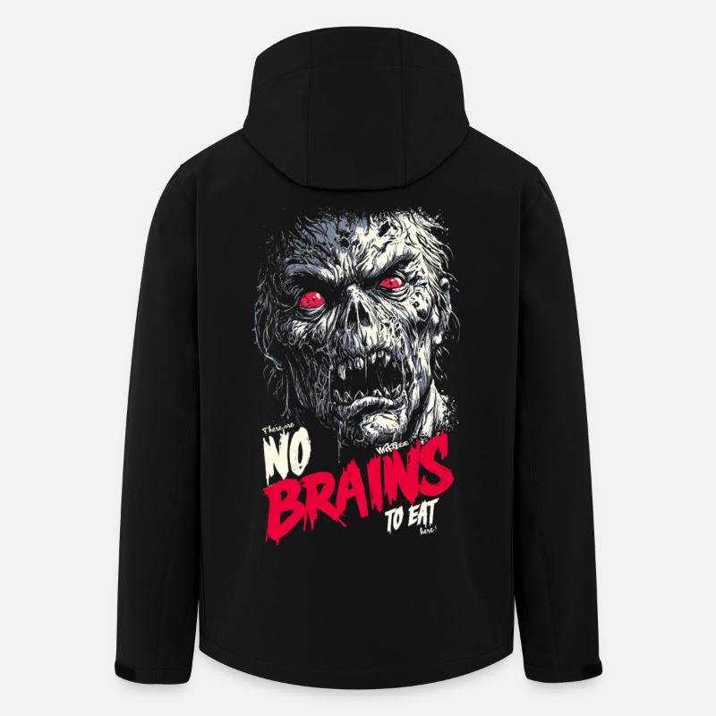 Il n’y a pas de cerveau - Veste softshell homme en polyester recyclé Stanley/Stella - noir
