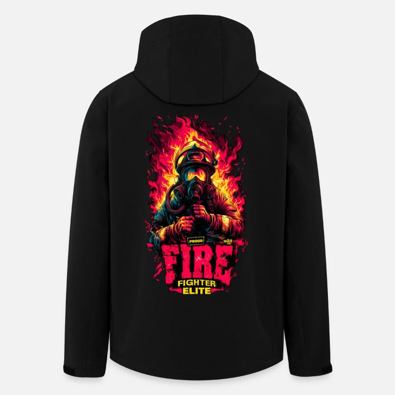 Fire Fighter Elite - Recycelte Männer Softshell-Jacke von Stanley/Stella - Schwarz