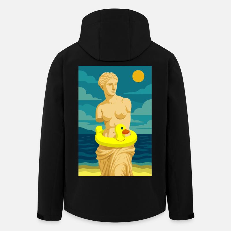 La Vénus (à la plage) - Veste softshell homme en polyester recyclé Stanley/Stella - noir