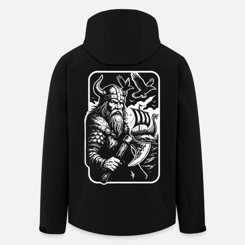 Runenkrieger des Nordens - Recycelte Männer Softshell-Jacke von Stanley/Stella - Schwarz
