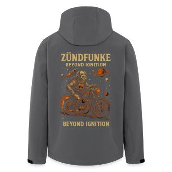 ZÜNDFUNKE – ASTRONAUTE DE L’ANARCHIE - Veste softshell homme en polyester recyclé Stanley/Stella - noir - Dos - AI Model Male 185 light (185cm)