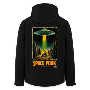 Porc de l’espace - Veste softshell homme en polyester recyclé Stanley/Stella - noir - Dos - AI Model Male 185 light (185cm)