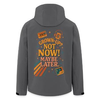 Zitat zum Meilenstein des Retro-Gaming-Wachstums - Recycelte Männer Softshell-Jacke von Stanley/Stella - Schwarz - Hinten - AI Model Male 185 light (185cm)