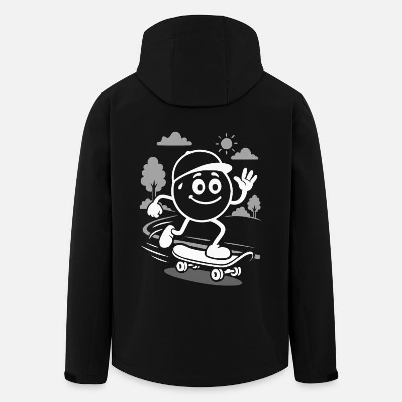 Ribbo sur le skateboard - Veste softshell homme en polyester recyclé Stanley/Stella - noir