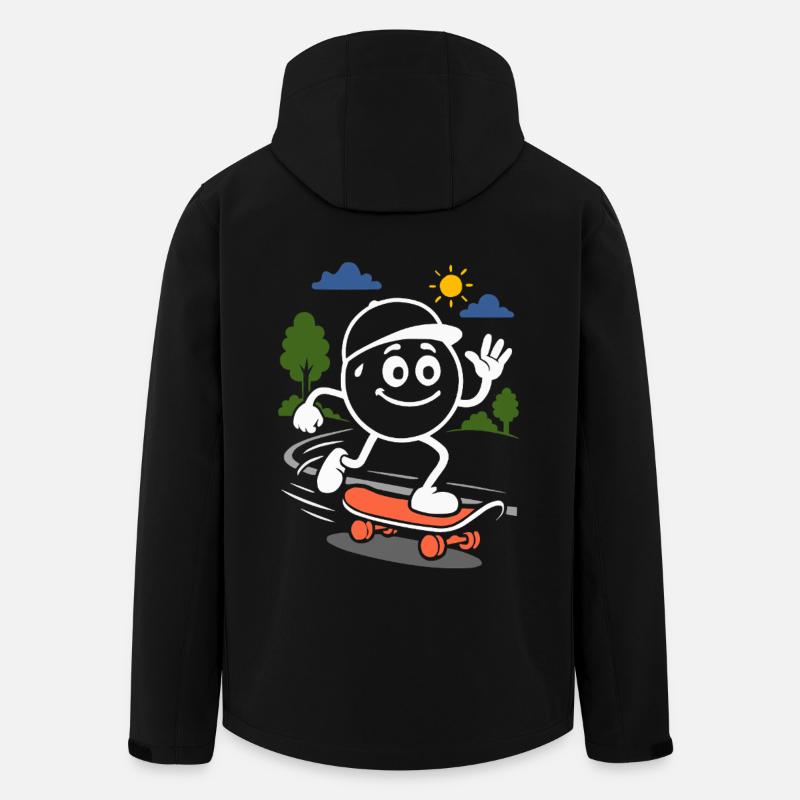 Ribbo on the skateboard - Men’s Recycled Softshell Jacket by Stanley/Stella - black