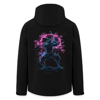 Samurai Sakura Tornado Japon - Veste softshell homme en polyester recyclé Stanley/Stella - noir - Dos - AI Model Male 185 light (185cm)