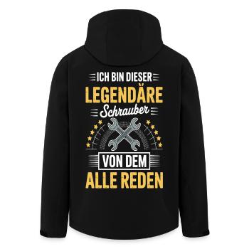 Legendary Mechanic - Mechanic Craftsman - Men’s Recycled Softshell Jacket by Stanley/Stella - black - Back - AI Model Male 185 light (185cm)