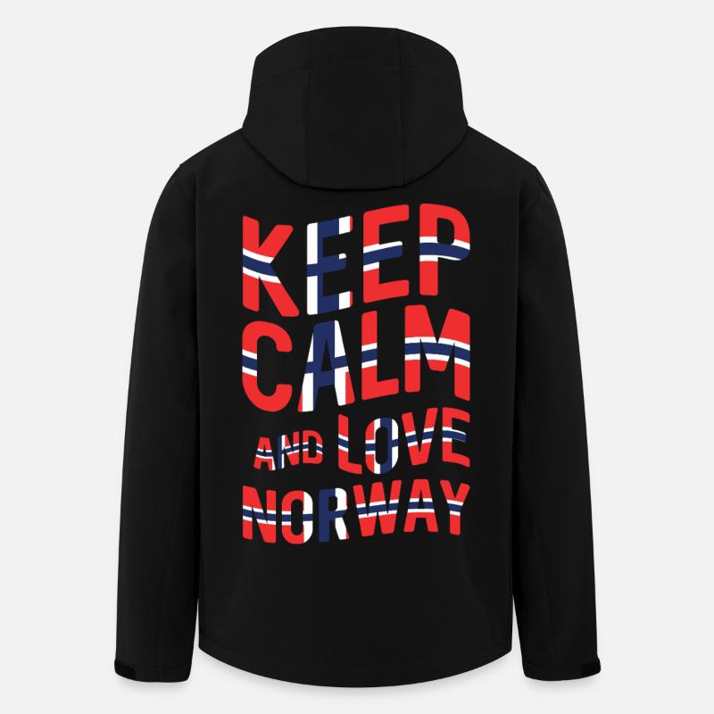 SSW-03 KEEP CALM AND LOVE NORWAY - Recycelte Männer Softshell-Jacke von Stanley/Stella - Schwarz