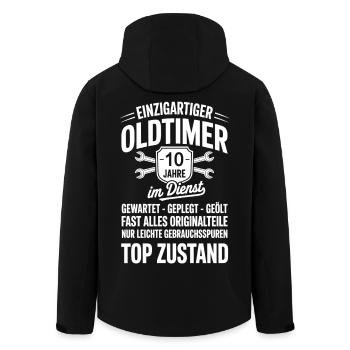 Meilleur employé - Mécanicien de voitures classiques - Veste softshell homme en polyester recyclé Stanley/Stella - noir - Dos - AI Model Male 185 light (185cm)