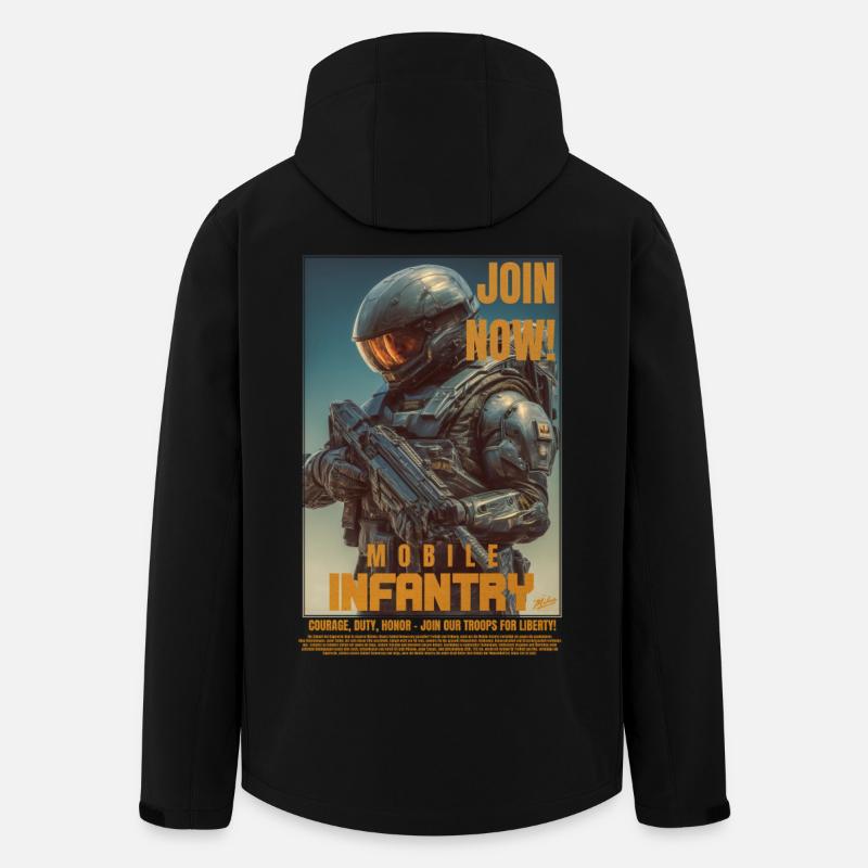 Mobile Infantry - Men’s Recycled Softshell Jacket by Stanley/Stella - black