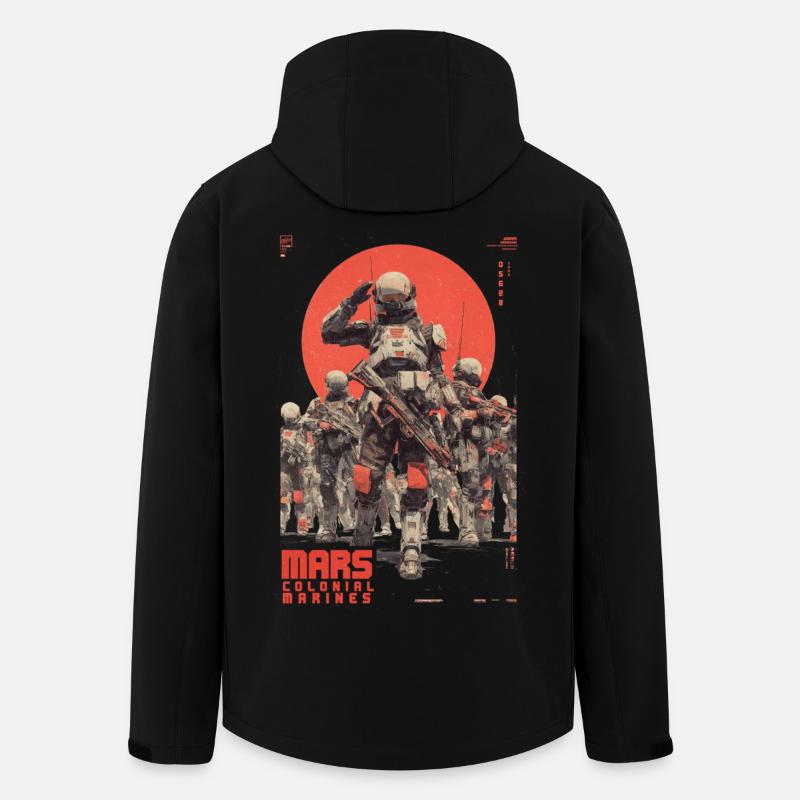 Mars Soldaten Frontlinie - Recycelte Männer Softshell-Jacke von Stanley/Stella - Schwarz