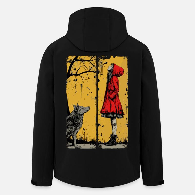 Rotkäppchen und der Wolf - Recycelte Männer Softshell-Jacke von Stanley/Stella - Schwarz