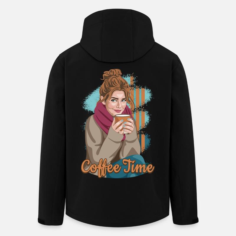 Coffee Time - Men’s Recycled Softshell Jacket by Stanley/Stella - black