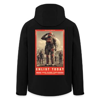 Mars Marine Corps - Men’s Recycled Softshell Jacket by Stanley/Stella - black - Back - AI Model Male 185 light (185cm)