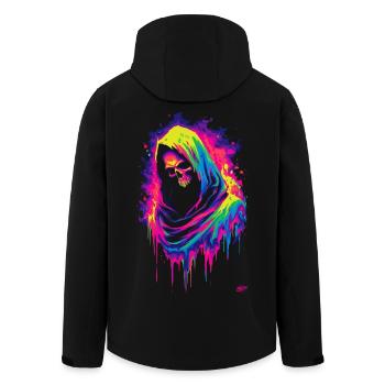 Neon Grim Reaper - Men’s Recycled Softshell Jacket by Stanley/Stella - black - Back - AI Model Male 185 light (185cm)