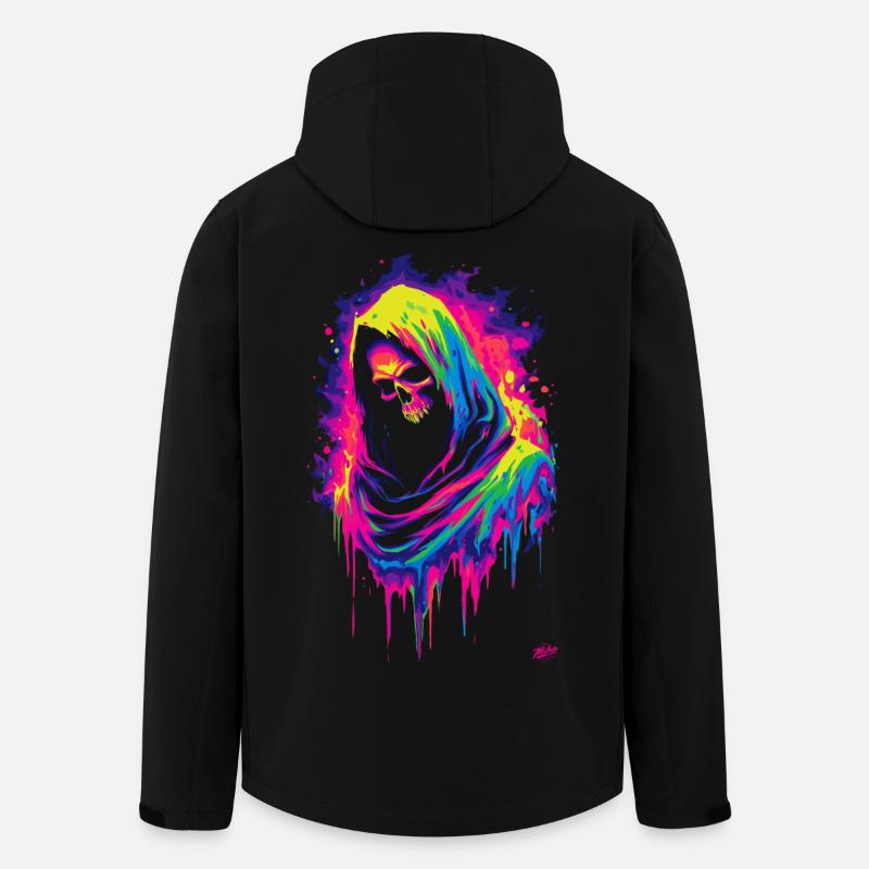 Neon Grim Reaper - Men’s Recycled Softshell Jacket by Stanley/Stella - black
