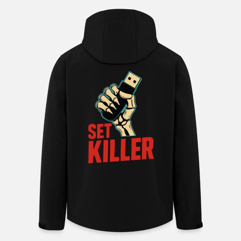 Set Killer – DJ Power - Recycelte Männer Softshell-Jacke von Stanley/Stella - Schwarz