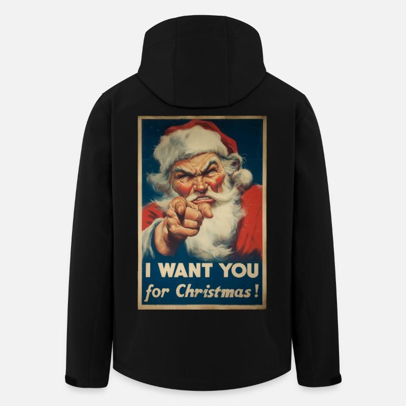 Weihnachtsmann Werbeplakat - Recycelte Männer Softshell-Jacke von Stanley/Stella - Schwarz