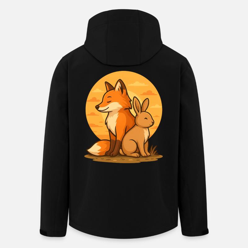 Fuchs und Hase - Recycelte Männer Softshell-Jacke von Stanley/Stella - Schwarz