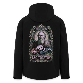 Léon Tolstoï - Veste softshell homme en polyester recyclé Stanley/Stella - noir - Dos - AI Model Male 185 light (185cm)