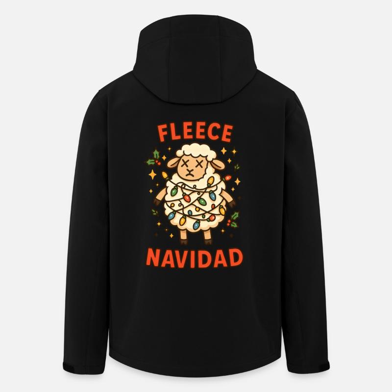 Lustiges Weihnachts Schaf Weihnachten - Recycelte Männer Softshell-Jacke von Stanley/Stella - Schwarz
