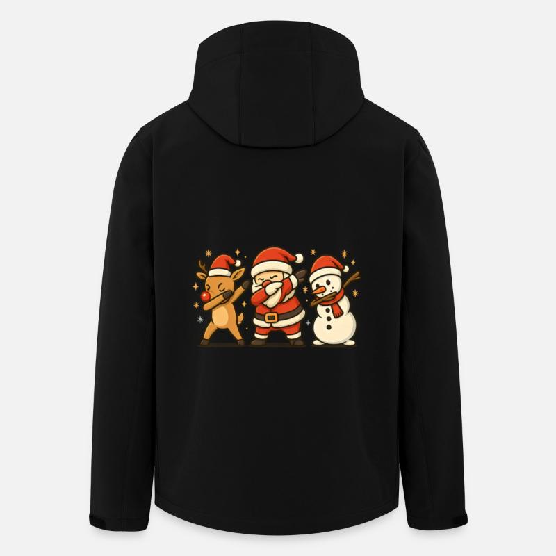 Weihnachten Dab - Recycelte Männer Softshell-Jacke von Stanley/Stella - Schwarz