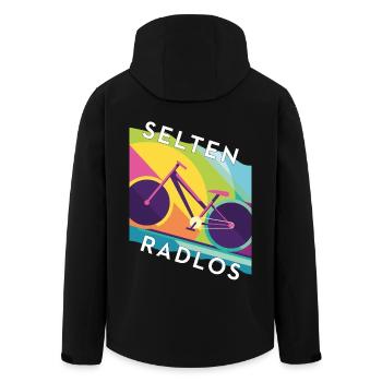 Rarely Wheelless – Road Bike Design Colorblocking - Men’s Recycled Softshell Jacket by Stanley/Stella - black - Back - AI Model Male 185 light (185cm)