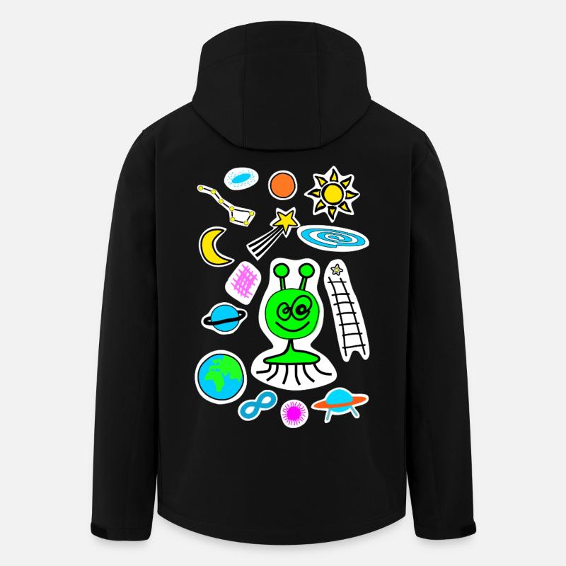 Space doodle - Men’s Recycled Softshell Jacket by Stanley/Stella - black