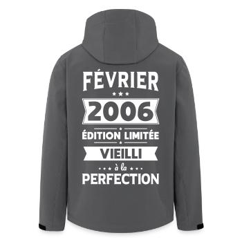 20th Anniversary - February 2006 Perfection - Men’s Recycled Softshell Jacket by Stanley/Stella - black - Back - AI Model Male 185 light (185cm)