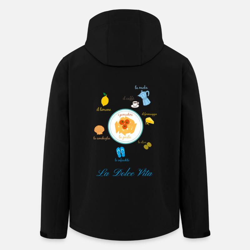 La Dolce Vita - Italienisches Wörterbuch - Recycelte Männer Softshell-Jacke von Stanley/Stella - Schwarz