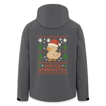 Noël Entlich Canard Vilain Noël - Veste softshell homme en polyester recyclé Stanley/Stella - noir - Dos - AI Model Male 185 light (185cm)