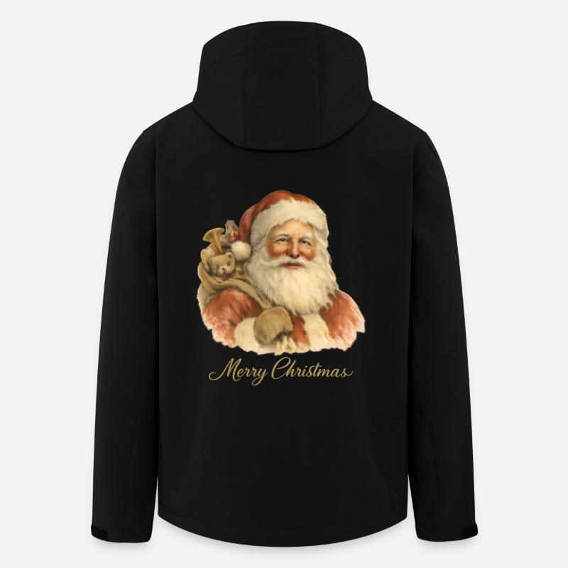 Joyeux Noël Père Noël - Veste softshell homme en polyester recyclé Stanley/Stella - noir