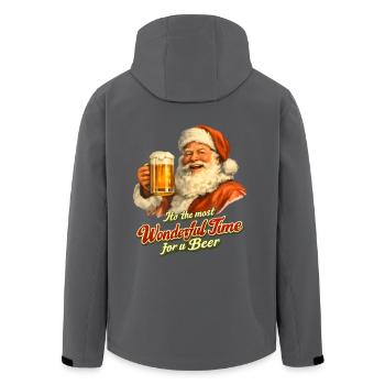It's the most wonderful time for a beer Weihnachts - Men’s Recycled Softshell Jacket by Stanley/Stella - black - Back - AI Model Male 185 light (185cm)
