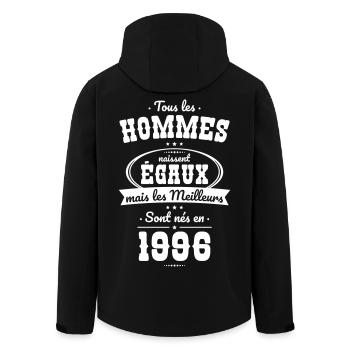 30 years - The best were born in 1996 - Men’s Recycled Softshell Jacket by Stanley/Stella - black - Back - AI Model Male 185 light (185cm)